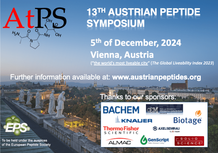 Meet us at the 13th Austrian Peptide&nbsp;Symposium